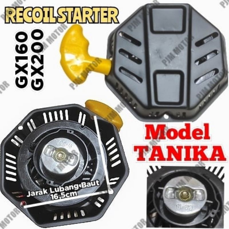 

Gx160 Model tanika Recoil Starter Tarikan kap engkol mesin pengerak 230 240 tanika segi 8 lubang 4 H amplas