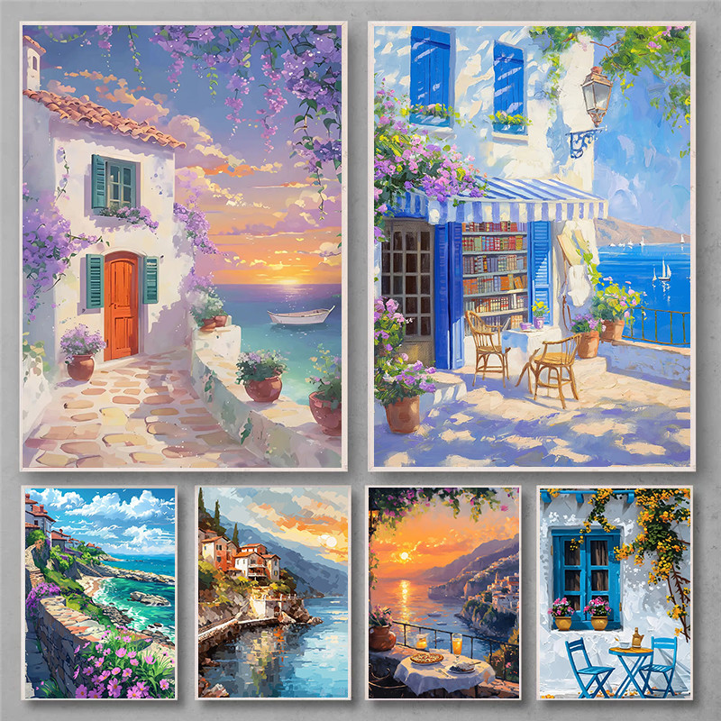 

Modern Beautiful Coast Natural Tourist Scenery Art Posters Canvas Prints Wall Paintings Living Room Bedroom Home Decoration