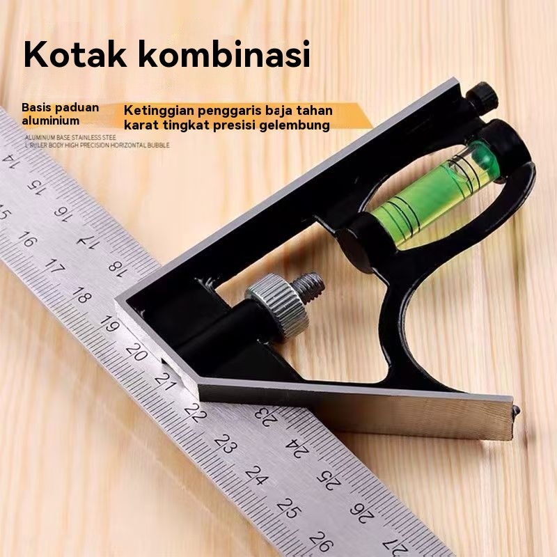 

Alat Ukur Persegi Baja Multifungsi Kombinasi Persegi Geser Persegi Adjustable Persegi Tukang Kayu Kang Yong