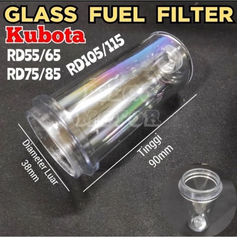 

Glass Fos Gelas Saringan Filter Minyak Solar Mesin Diesel Kubota RD75 RD85 amplas