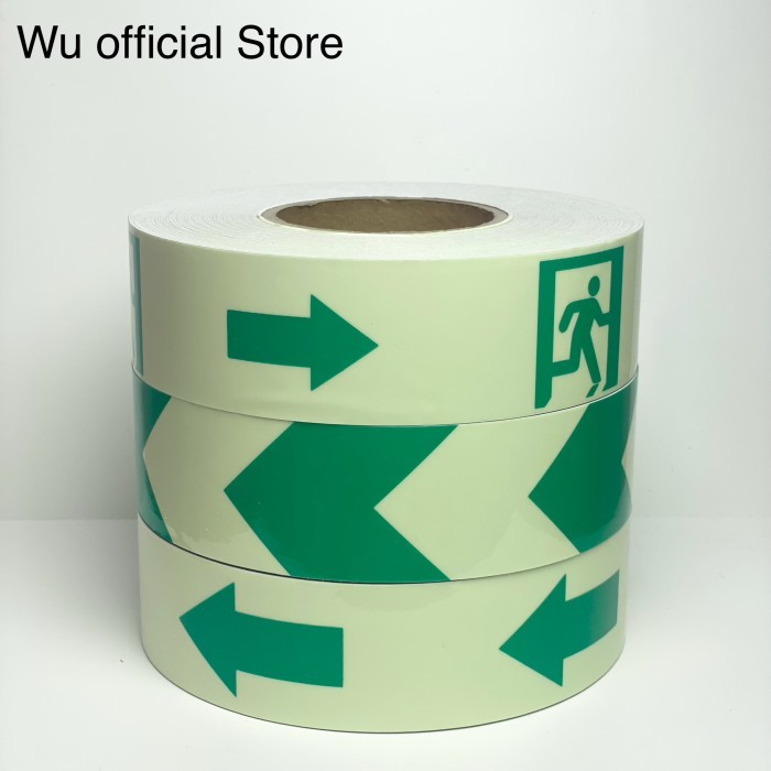 

Stiker Sticker Glow in The Dark Menyala dalam gelap Glow Tape Panah 5cm x 10 meter - Panah pintu