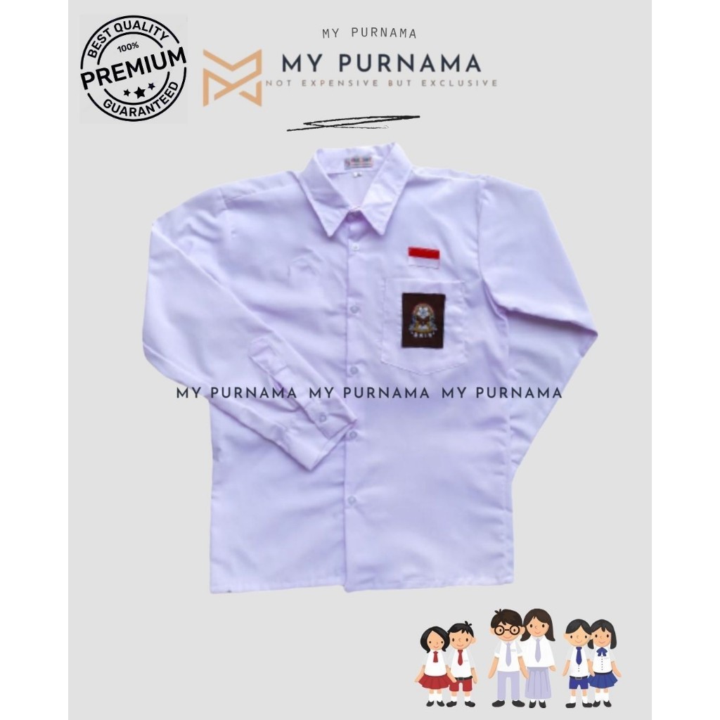 

SERAGAM SEKOLAH BAJU PUTIH LENGAN PANJANG SMA BAHAN OXFORD - MY PURNAMA