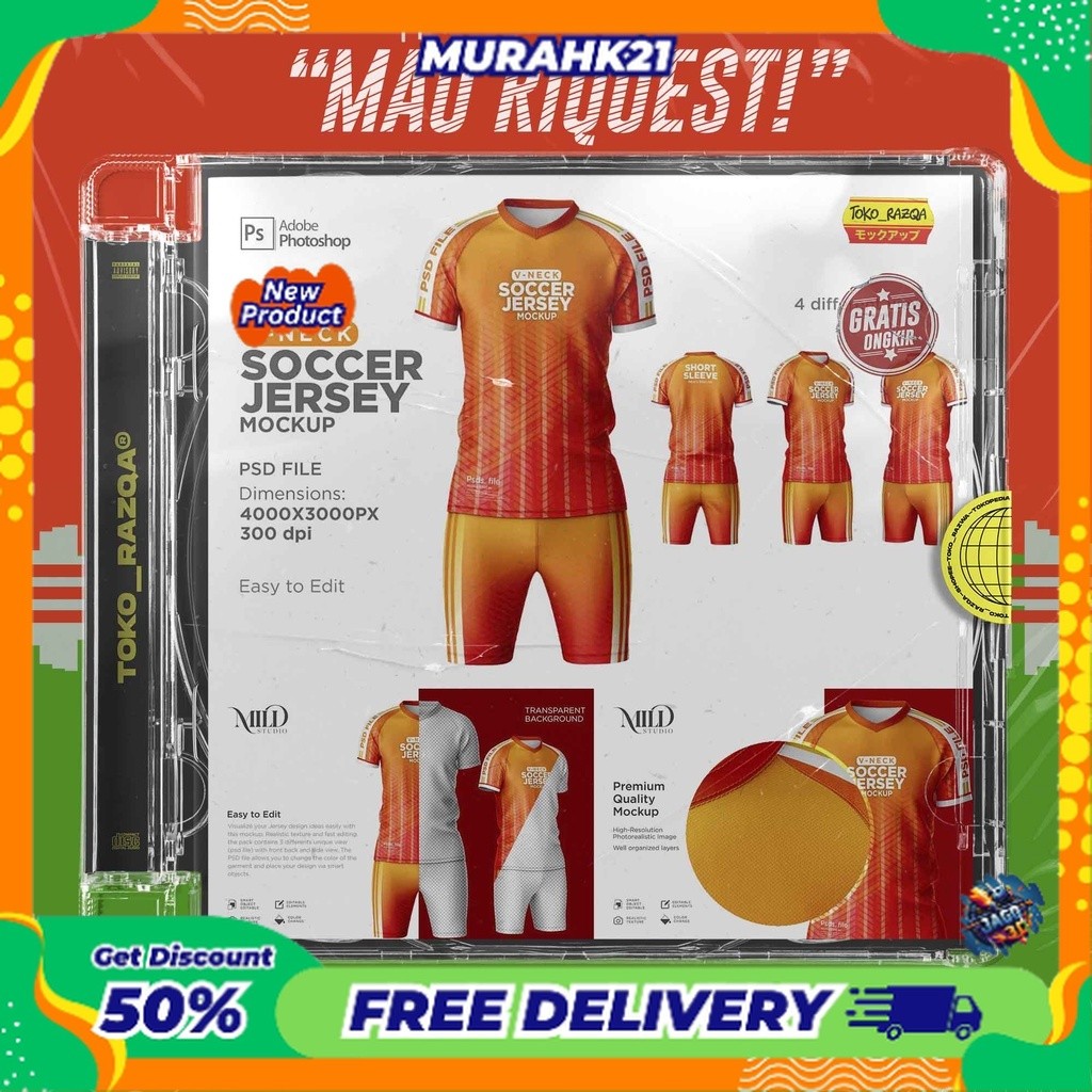 Men Soccer Jersey kit Mockup ◖MOCKUP◗ NEW MOCKUP