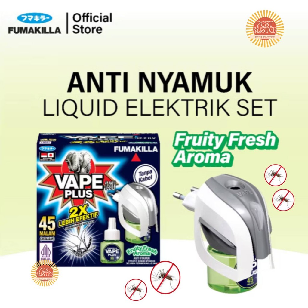 Fumakilla Vape Plus Electric Liquid Device Cordless Tanpa Kabel Obat Nyamuk Listrik Original