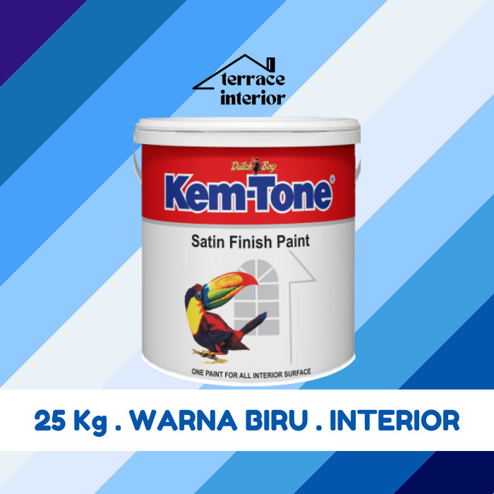 Cat Tembok Kemtone Interior Warna Biru 25 Kg
