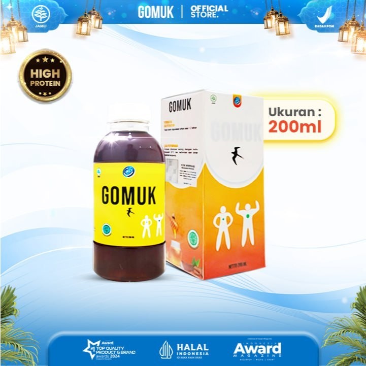 

Gomuk 200ml/ Madu Penggemuk/ Bpom/ Naik Ideal 5-15kg
