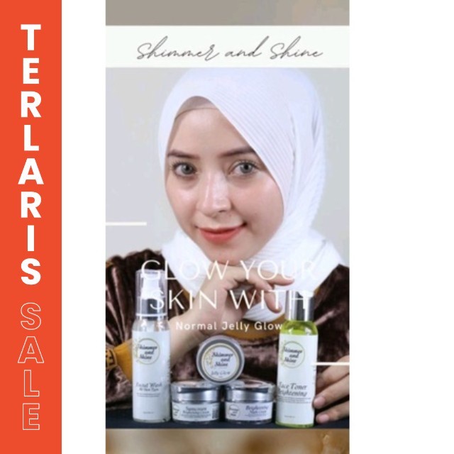 Skincare Bpom Shimmer and Shine PAKET Normal platinum jelly GLOW  dan Acne platinum  jelly glow SHIM