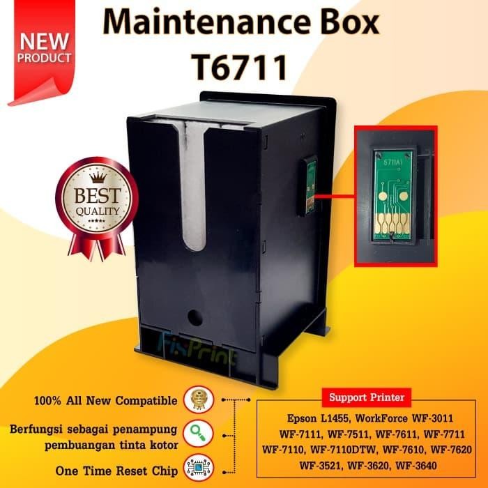 Maintenance Box Compatible T6711 E-6711 PXMB3 Epson L1455 WF7611