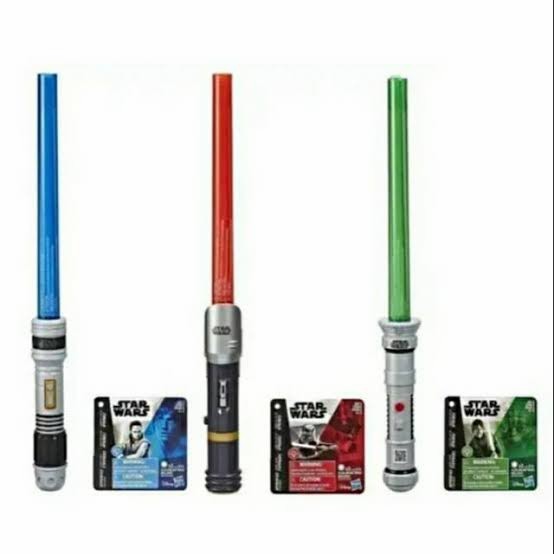 Pedang Starwars Lightsaber LED Extendable Level 1 - Hasbro - RANDOM