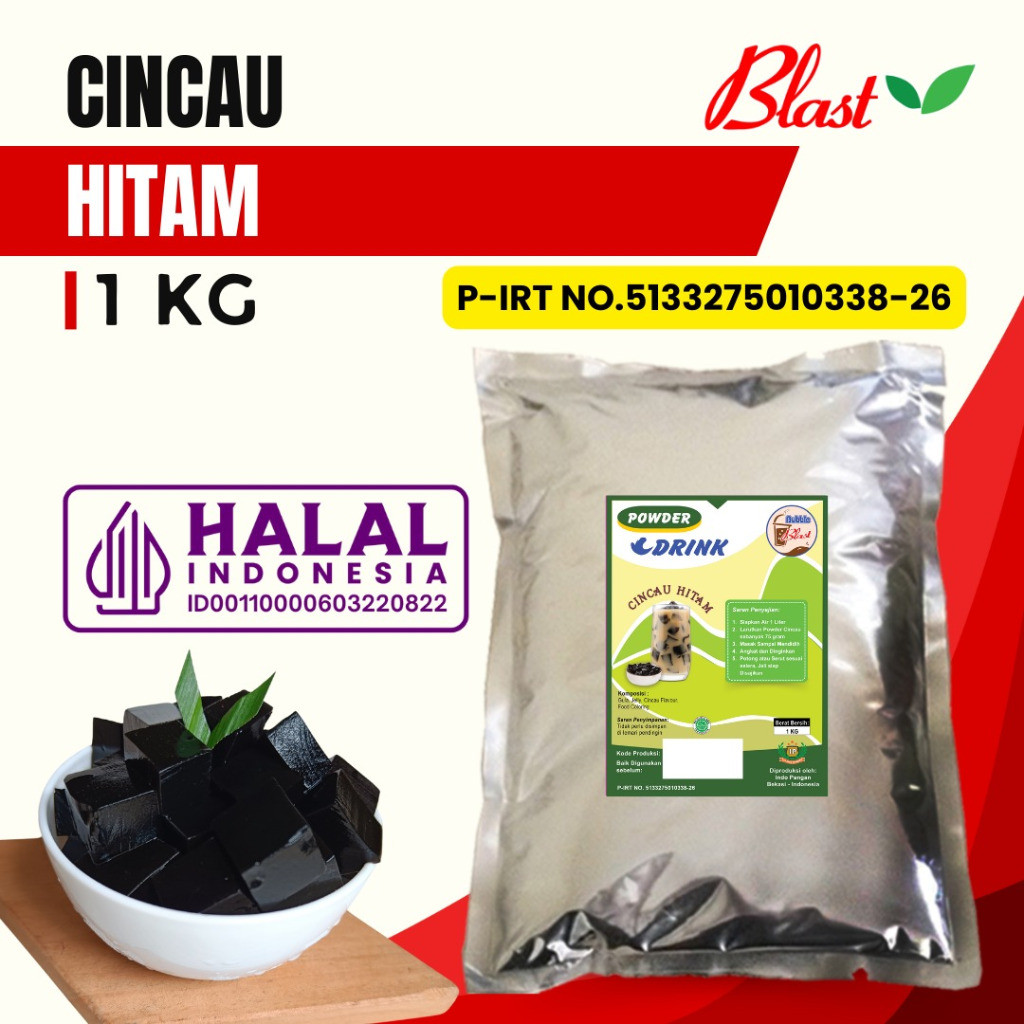 

Bubuk CINCAU HITAM 1 KG - Powder Cincau Hitam / Grass Jelly Hitam - Bubuk Minuman