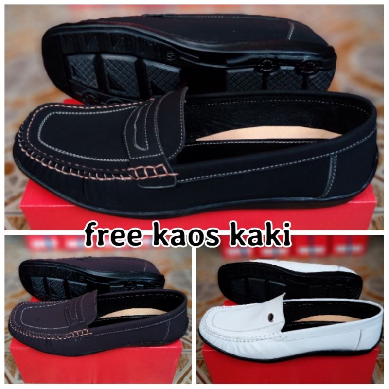 D3 Sepatu Pantofel Pria Kulit Sintetis Slip On