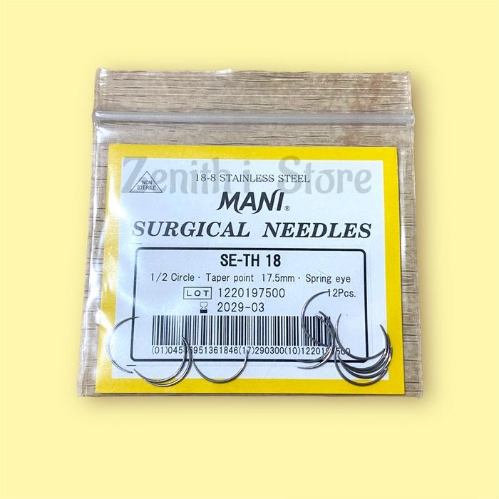 Jarum Hecting Jahit Mani Suture Needle Hecting Mani Jarum Hekting Jarum Heckting Mani - SE-TH 18