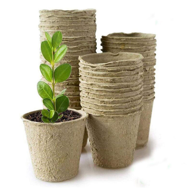Plant Starter Paper Grow Pot Nursery Cup growing box Tray veg planter garden Flower for Biodegradabl