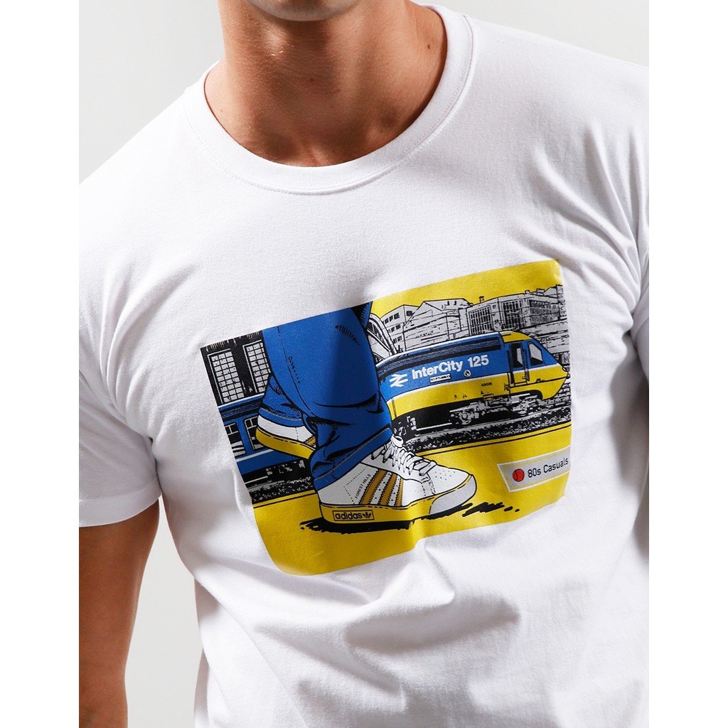 Kaos Santai Forest Hills Tahun Delapan Puluhan Warna Putih