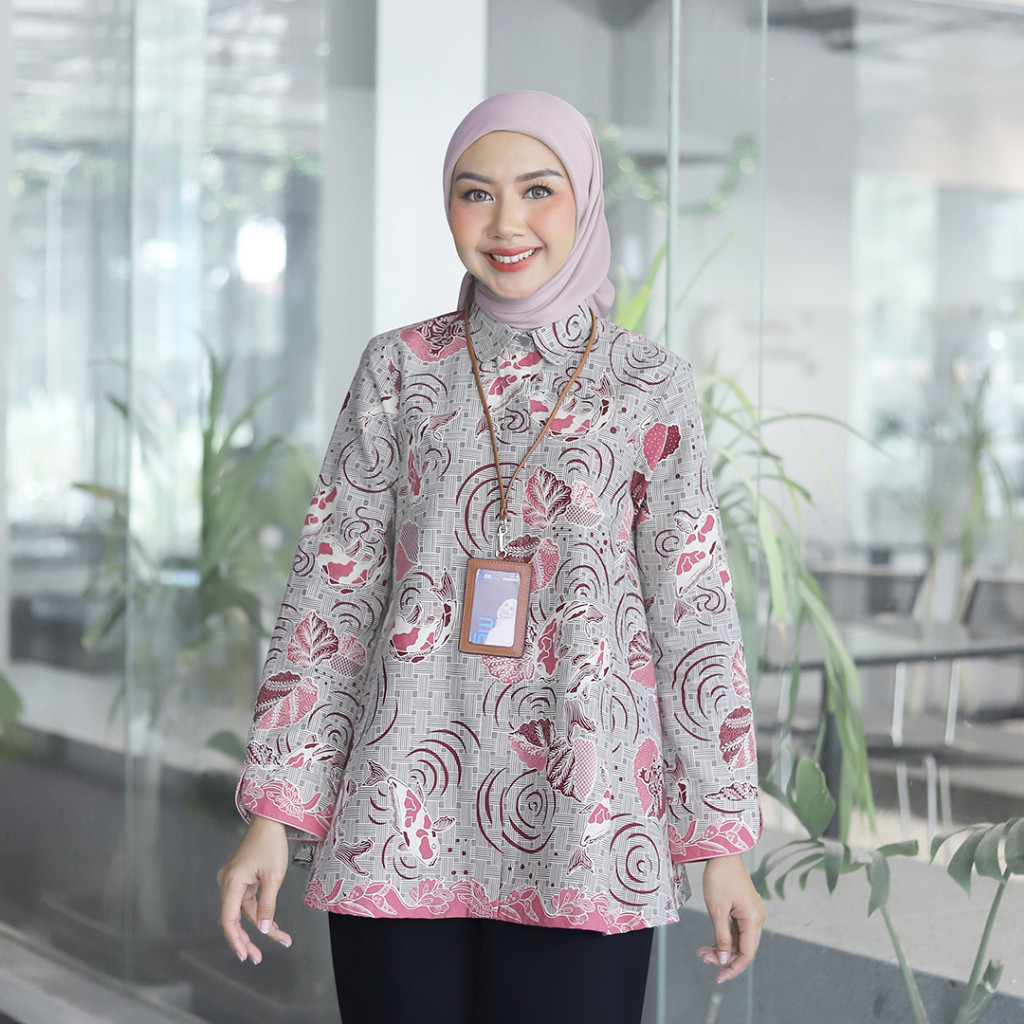FREE ONGKIR UTARI Shirt Batik Wanita Modern Batik Kerja Kantor Wanita