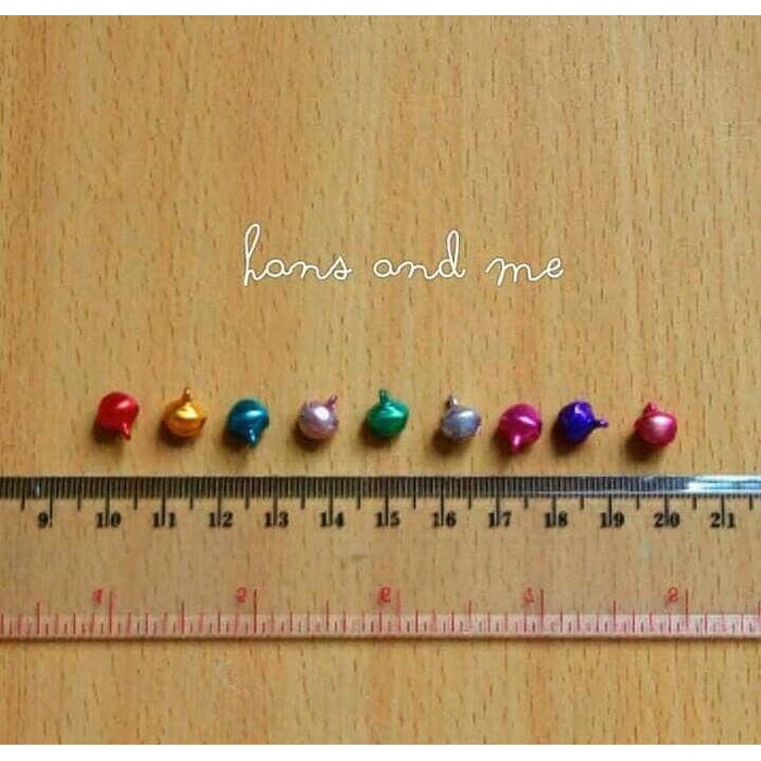 Kerincingan / Krincingan / Bel / Lonceng Kecil 8mm Warna-Warni