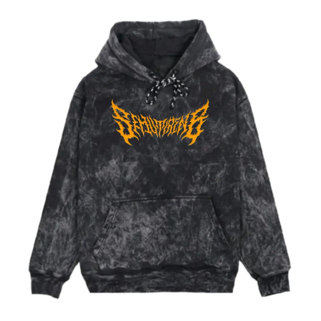 Big Ramadhan Sale - Pullover Hoodie Washed Metal Black Wash - ( Roughneck 1991) - Pullover Hoodie Ab