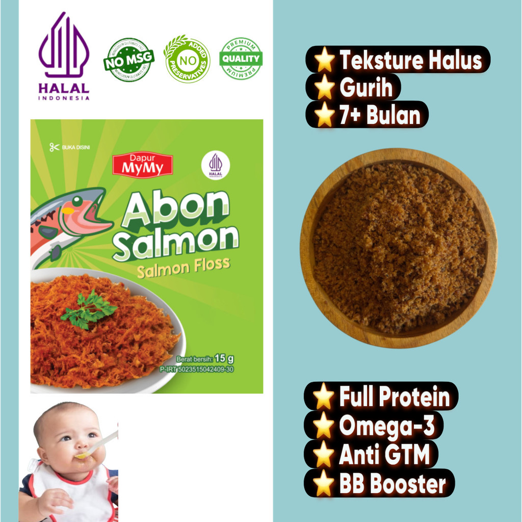 

N3V- Abon MPASI Abon Salmon Anti GTM Penambah Nafsu Makan Anak mulai 6+ Bulan