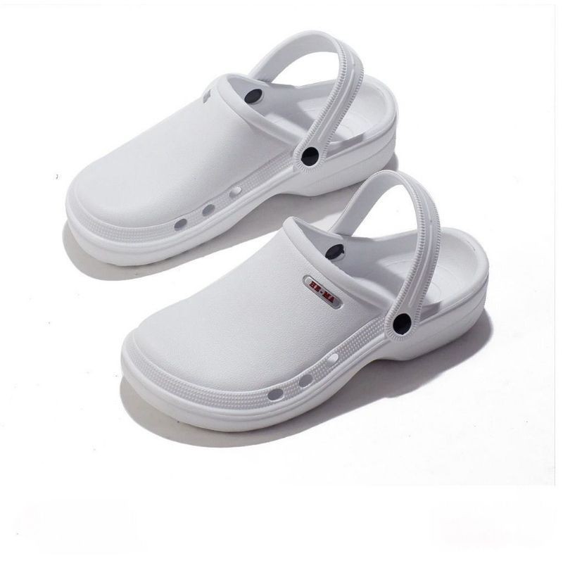 SANDAL MEDIS PUTIH / SANDAL MEDIS PERAWAT & DOKTER / Sandal Kodok Tertutup Pria & Wanita
