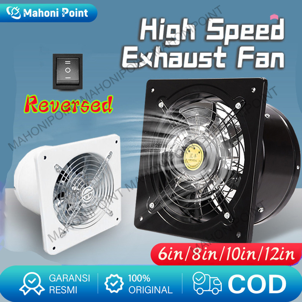 4/6/8/10Inch Exhaust Fan Dinding Kipas Exhaust Ventilasi Dinding exhaust fan kamar mandi Booster Fan