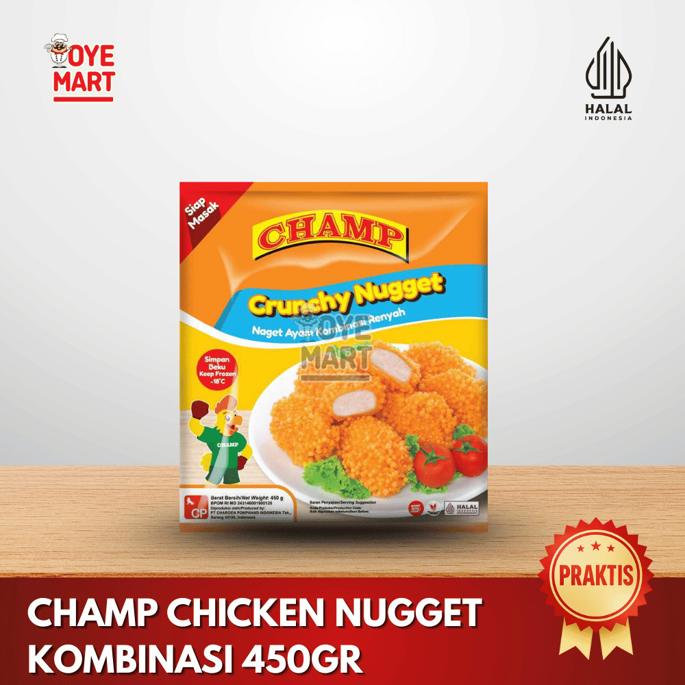 

CHAMP CHICKEN NUGGET KOMBINASI 450GR