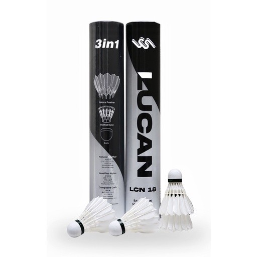 Shuttlecock badminton Lucan - Shuttlecock Lucan 3 in 1 Shuttlecock 3in1 Kok badminton