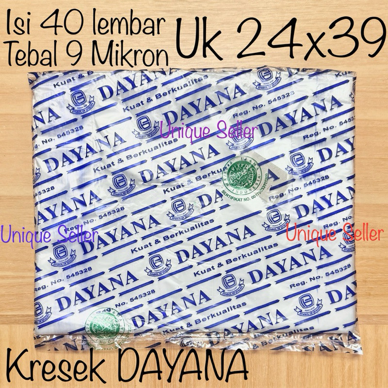 [Isi40] Kresek Transparan uk 24 DAYANA / Kantong Kresek Transparan Tanggung DAYANA uk 24x38 / Kanton