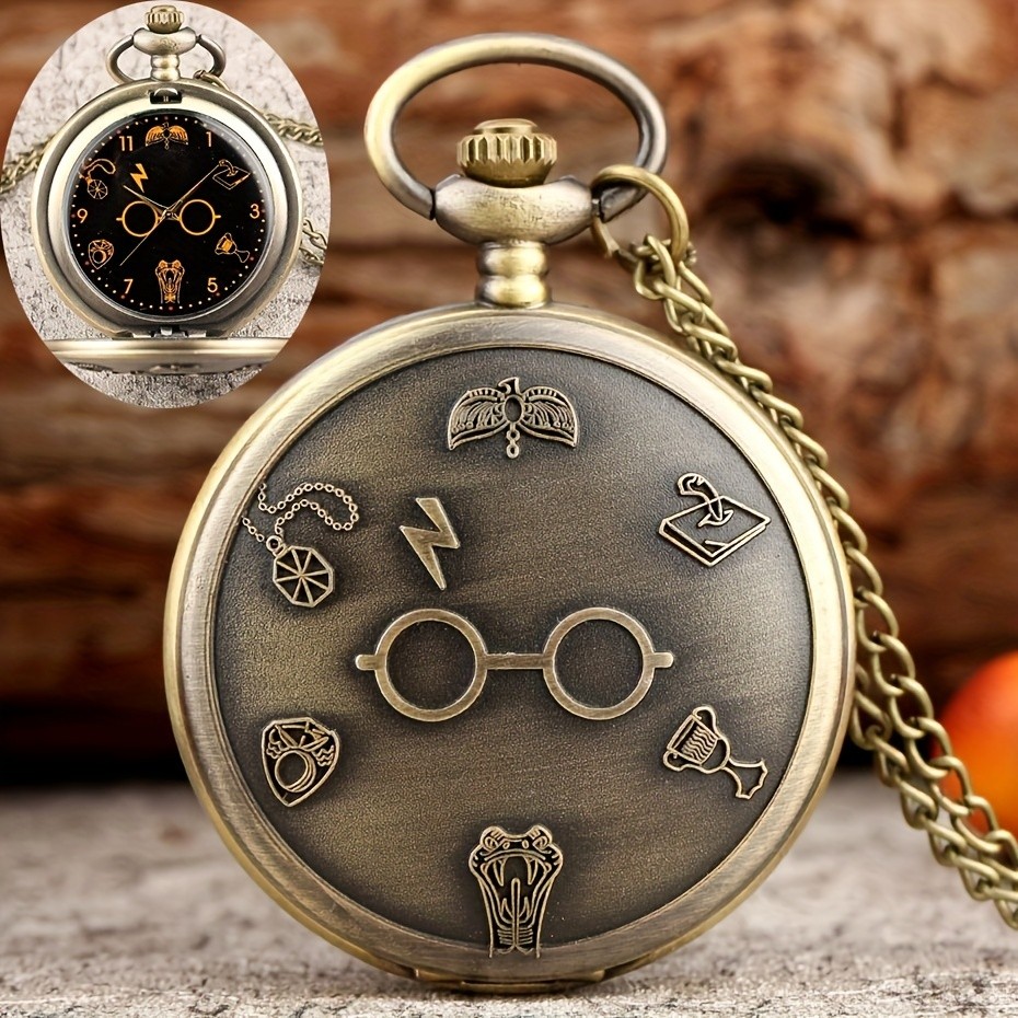 1PC Harry Potter Hunger Game Pocket Watch Christmas Horror Pocket Watch Sword God Domain Quartz Watc