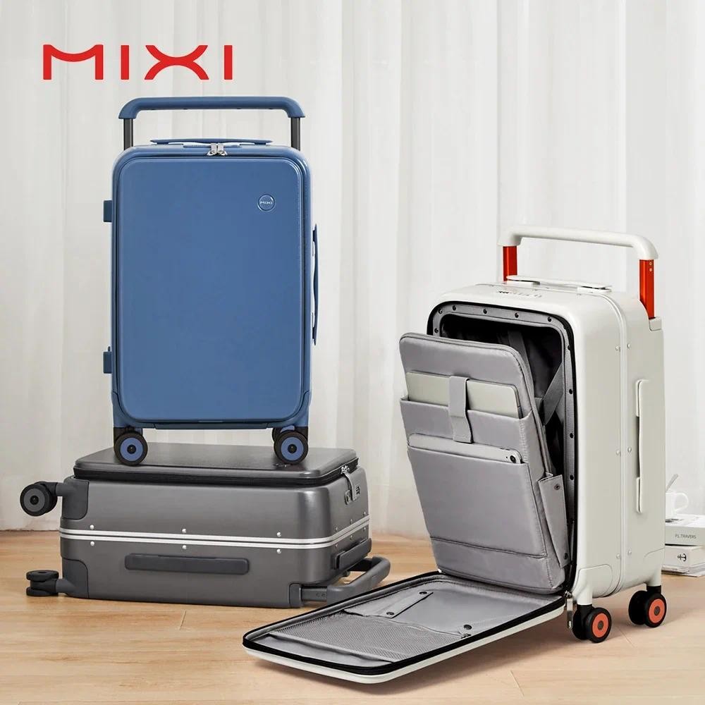 Mixi New Design Wide Handle Suitcase Men Carry-On Luggage Women Travel Trolley Case 20 Inch Cabin PC
