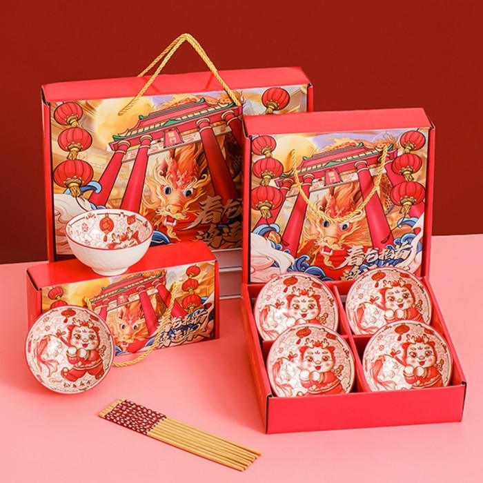 

[ HAMPERS NATAL ] Mangkok Keramik Set Christmas / Gift Natal Premium / Mangkok natal / Kado Natal / Hampers Akhir Tahun Mangkok Set Natal / Gift Box Xmas - 2 Deer Green