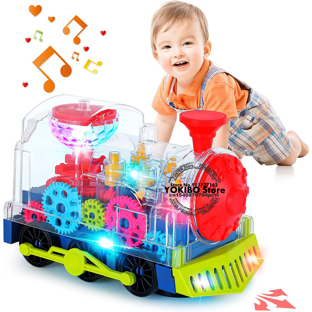 Electric Train Toy for Kids Toddlers Crawling Train with Light  Sound Music Early Educational Toys T