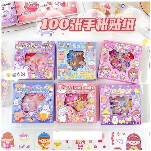 

【CM】【ISI 100 LEMBAR】Stiker Momo Waterproof Dapat Box isi 100 Lembar Stiker