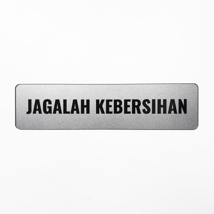 

RZ99 SIGN AKRILIK Pintu - JAGALAH KEBERSIHAN 20x5cm - Signage Cafe/Resto