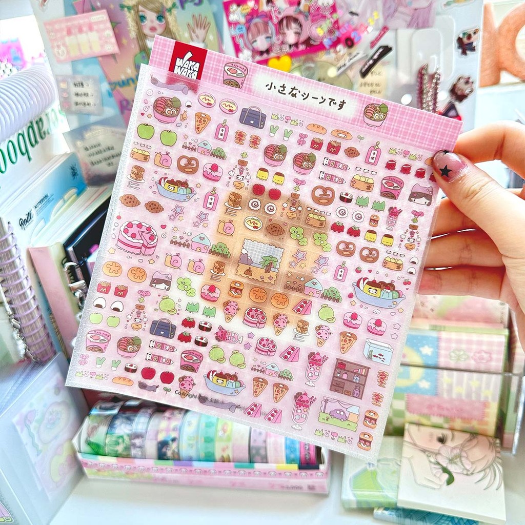 

Cute Animal Decorative Stickers Kawaii Square Stickers for Scrapbook Stationery Diy Arts Crafts Album Materials Sticker