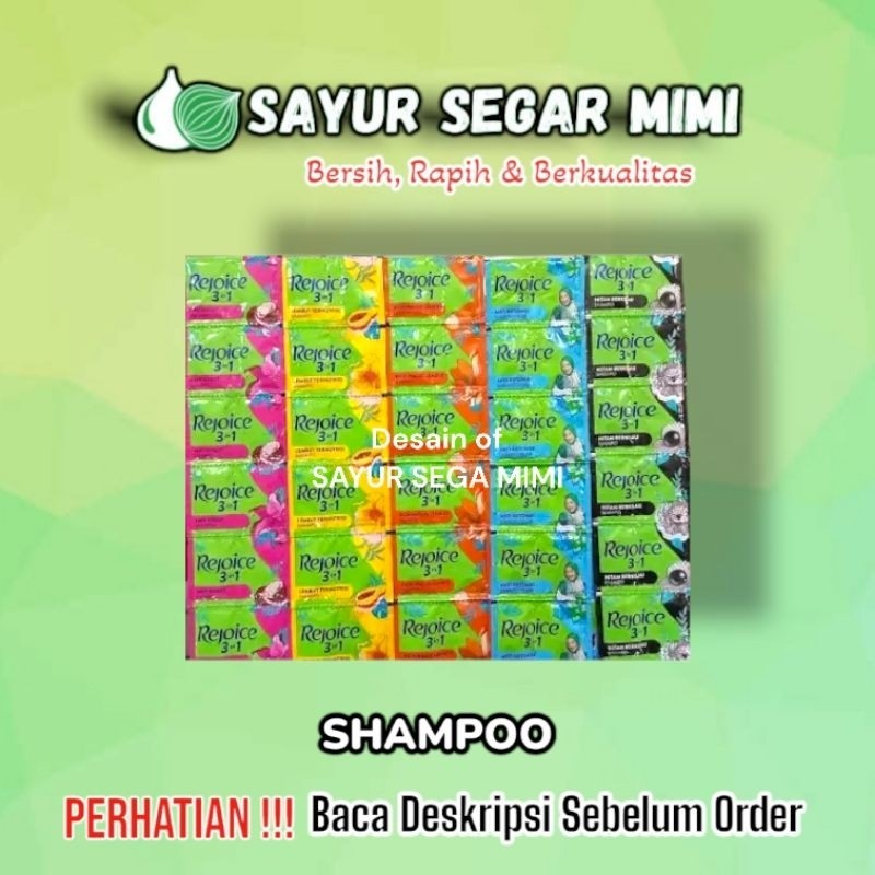 SHAMPO REJOICE SHAMPO & REJOICE HIJAB RENCENG ISI 12 SACHET- Sayur Palembang