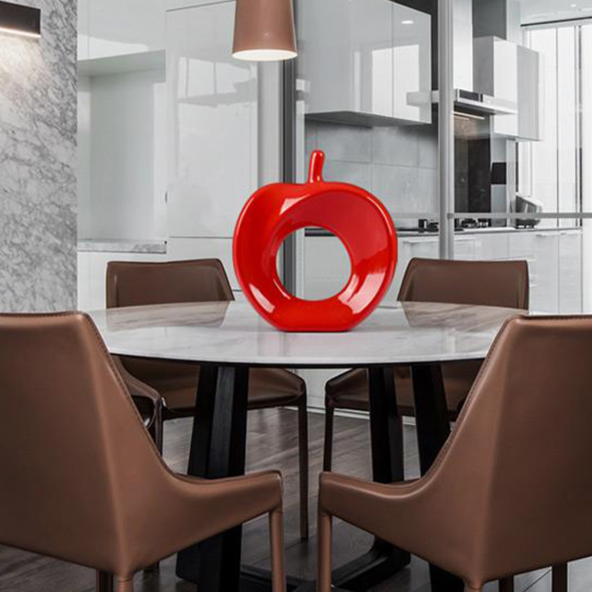 OneKlik - Apel Keramik Kerajinan Sederhana Ornamen Apel Hadiah Natal Dekorasi Rumah Desktop