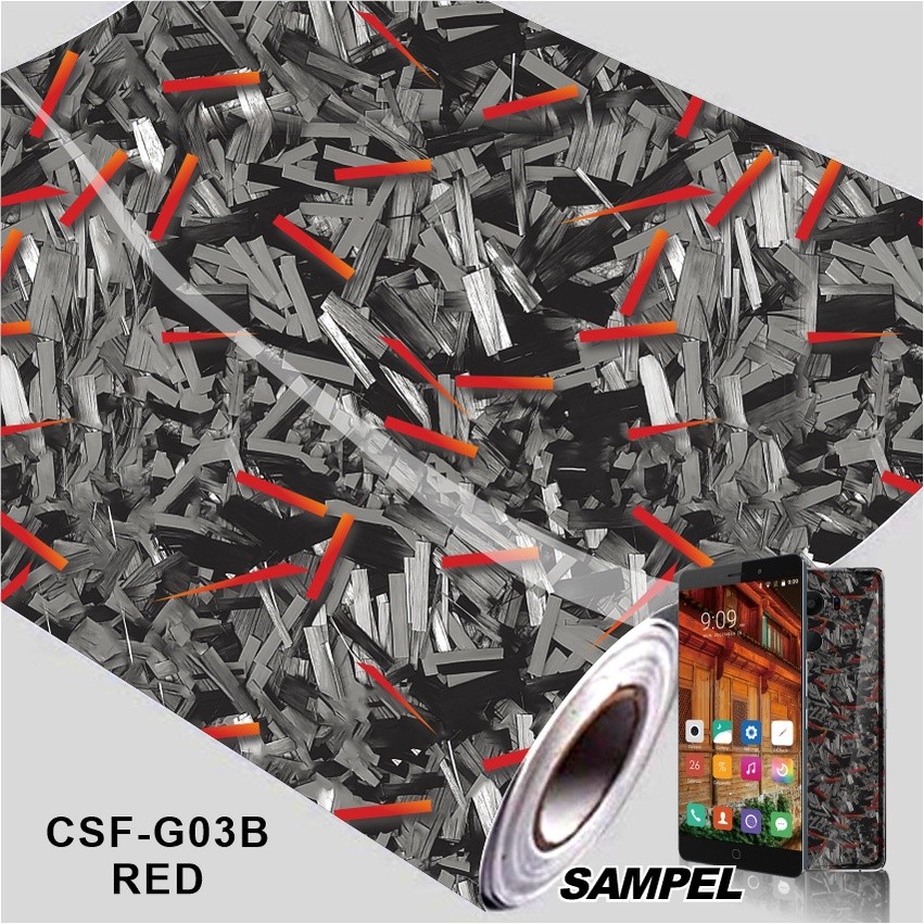 Sticker Bahan Striping Decal Motif Carbon Forged Karbon Forged Carbon Stik Forged