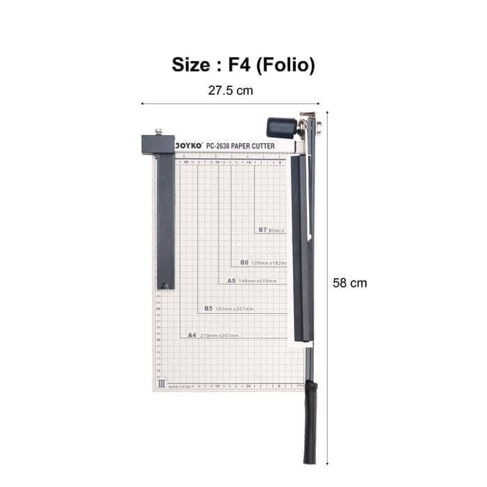 

Joyko PC-2638 Paper Cutter / Pemotong Kertas / F4