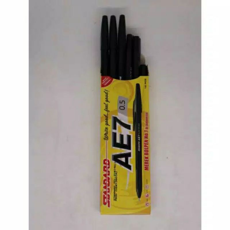 

Standard AE7 0.5 pulpen pena hitam 12 Pcs / 1 Pack