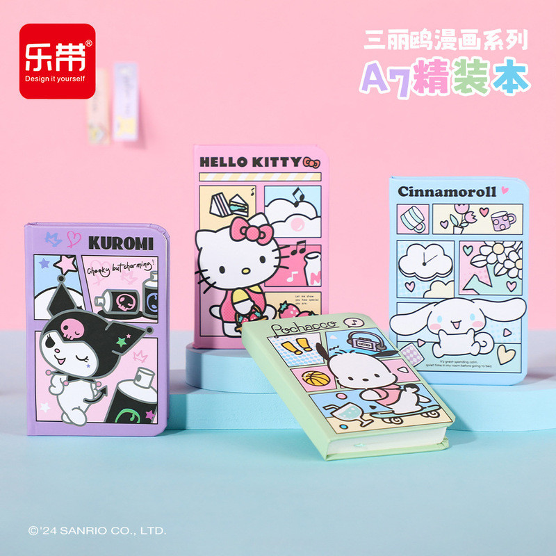 

Sanrio Mini Blank Notebook Cartoon Cinnamoroll Kuromi Portable Pocket Book Hello Kitty Non Sticky Student Notebook