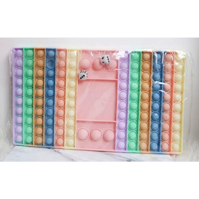 Pop It Persegi Panjang Dadu Jumbo Rainbow Model Terbaru - Biru Rainbow