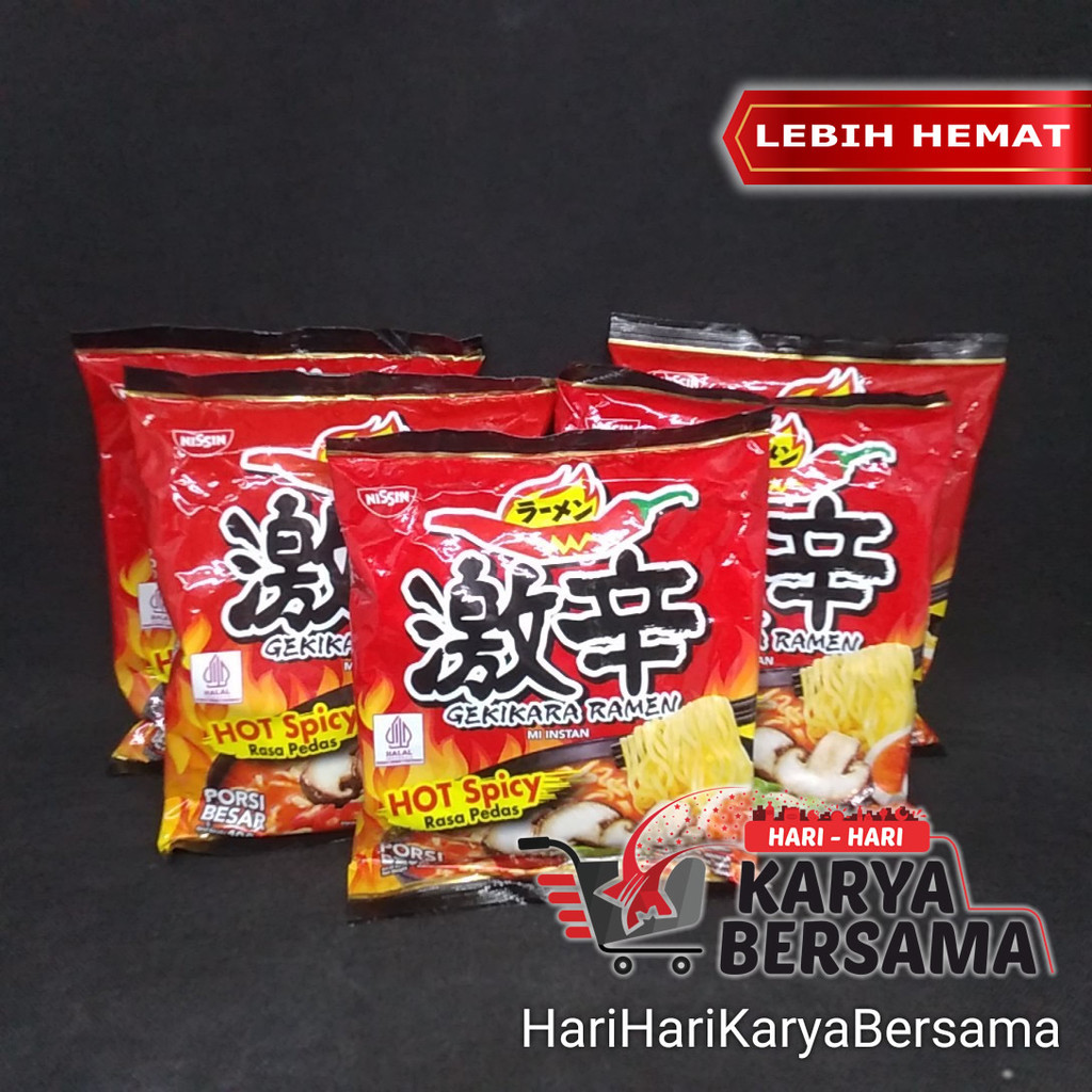 

MIE INSTAN NISSIN GEKIKARA RAMEN HOT SPICY PACK ISI 5'S X 109GR