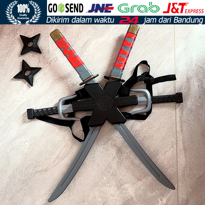 Mainan Ninja Super Weapon / Mainan Senjata Ninja / Senjata COS Ninja / Set Pedang Ninja Bahu Ganda