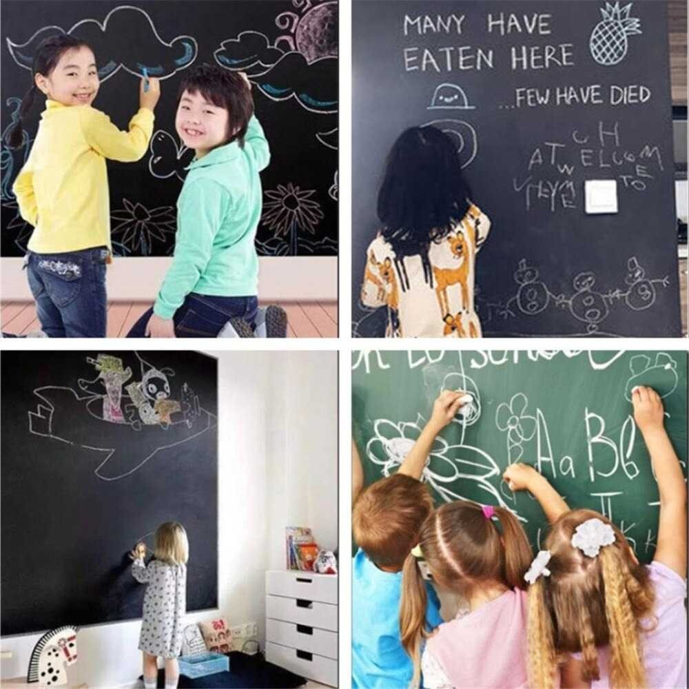 

FMSHOPP H&F Stiker Dinding Papan Tulis Kapur Blackboard Sticker Roll 200x60 cm - 513‼️COD‼️