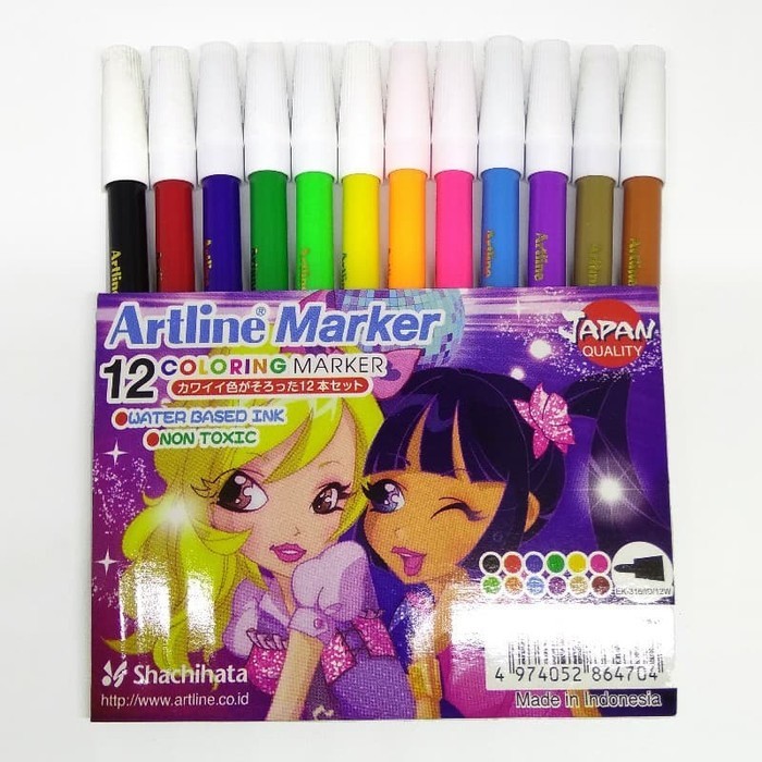 

Spidol Colouring Artline EK-316/12W @Box Original