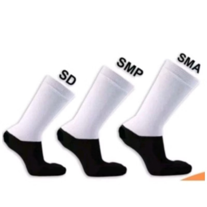 VS0072 kaos kaki anak sekolah putih telapak hitam premium. kaos kaki anak sekolah sd. kaos kakai ana