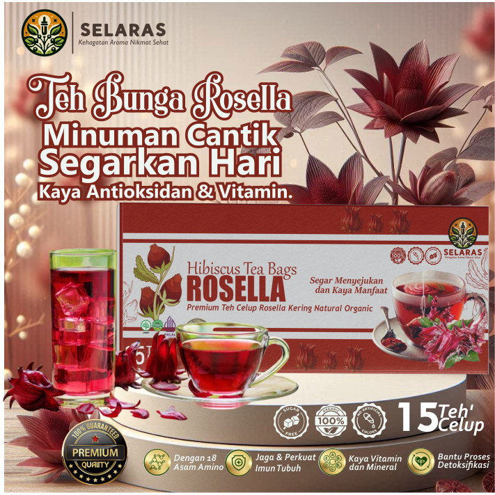 

Teh Rosella Rosela Celup Hibiscus Tea Bag Organic Premium