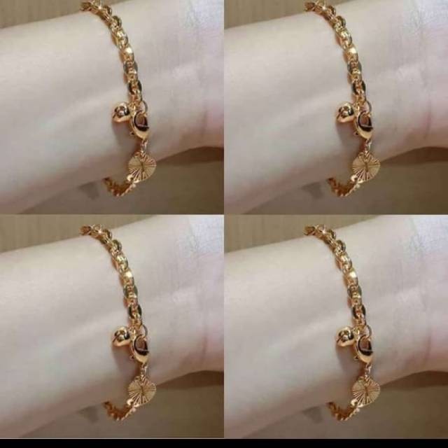 GELANG RANTAI WANITA NORI LAPIS EMAS IMITASI