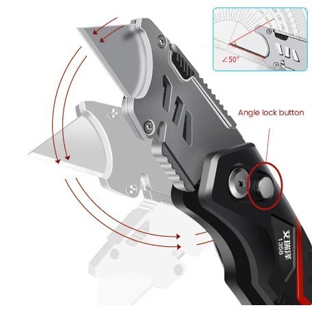 

THFS Pisau Cutter Lipat Folding Utility Knife Angle Adjustable 18mm 1X35CA