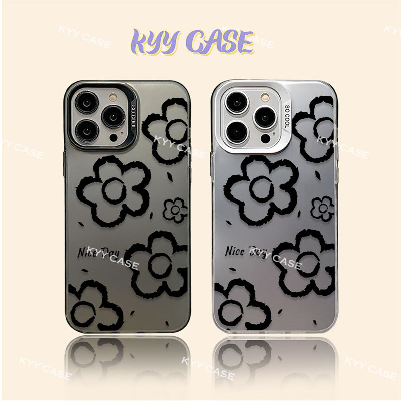Bunga Hitam Kreatif, Casing Pelindung Vivo, Cocok untuk VIVO Y30 V23E V25 V27 V29 V30 Y01 Y02 Y3s Y1